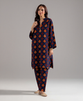 2 Piece - Navy Blue Printed
