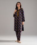 2 Piece - Black Bandhani Printed